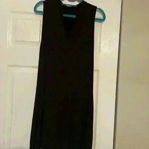 Black Abbeline tank dress with chest cut out. L.